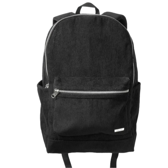PINK Victoria's Secret Black Corduroy Backpack